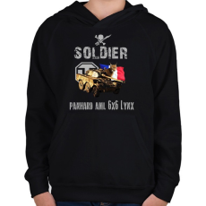 PRINTFASHION SOLDIER-LYNX - Gyerek kapucnis pulóver - Fekete