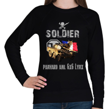 PRINTFASHION SOLDIER-LYNX - Női pulóver - Fekete női pulóver, kardigán