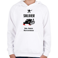 PRINTFASHION SOLDIER-rhm - Gyerek kapucnis pulóver - Fehér gyerek pulóver, kardigán