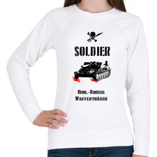 PRINTFASHION SOLDIER-rhm - Női pulóver - Fehér női pulóver, kardigán