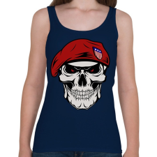 PRINTFASHION SOLDIER SKULL - Női atléta - Sötétkék női trikó