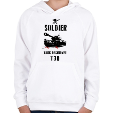 PRINTFASHION SOLDIER-T30 - Gyerek kapucnis pulóver - Fehér gyerek pulóver, kardigán