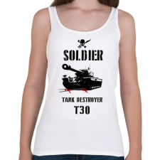 PRINTFASHION SOLDIER-T30 - Női atléta - Fehér női felső