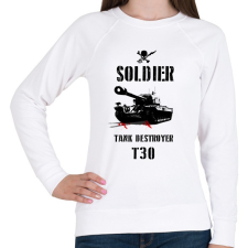 PRINTFASHION SOLDIER-T30 - Női pulóver - Fehér női pulóver, kardigán