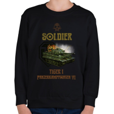 PRINTFASHION SOLDIER-TIGER1 - Gyerek pulóver - Fekete gyerek pulóver, kardigán