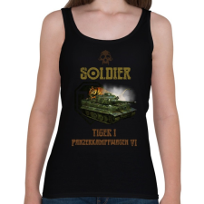 PRINTFASHION SOLDIER-TIGER1 - Női atléta - Fekete női trikó