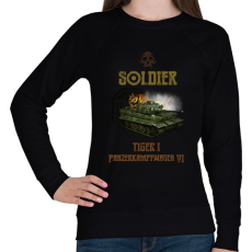 PRINTFASHION SOLDIER-TIGER1 - Női pulóver - Fekete