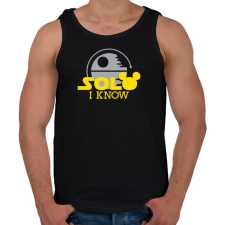 PRINTFASHION Solo I know - Férfi atléta - Fekete atléta, trikó