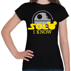 PRINTFASHION Solo I know - Női póló - Fekete