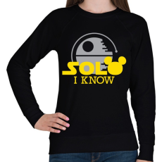 PRINTFASHION Solo I know - Női pulóver - Fekete