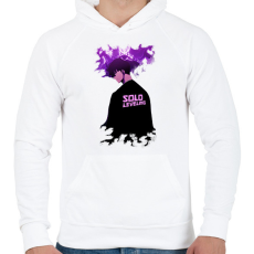 PRINTFASHION SOLO LEVELING - Férfi kapucnis pulóver - Fehér