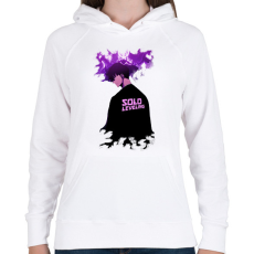 PRINTFASHION SOLO LEVELING - Női kapucnis pulóver - Fehér