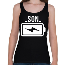 PRINTFASHION Son battery - Női atléta - Fekete