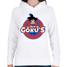 PRINTFASHION Son Goku Dojo - Női kapucnis pulóver - Fehér női pulóver, kardigán
