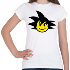 PRINTFASHION Son Goku Emoji - Női póló - Fehér női póló