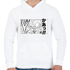 PRINTFASHION Son Goku - Férfi kapucnis pulóver - Fehér