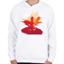 PRINTFASHION Son Goku - Gyerek kapucnis pulóver - Fehér gyerek pulóver, kardigán