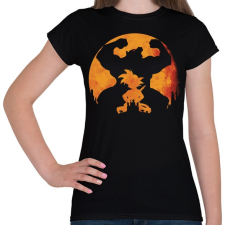 PRINTFASHION Son goku oozaru - Női póló - Fekete női póló