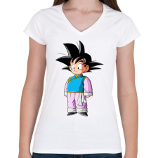 PRINTFASHION Son Gotan - Női V-nyakú póló - Fehér női póló