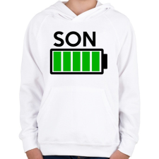 PRINTFASHION SON - Gyerek kapucnis pulóver - Fehér gyerek pulóver, kardigán