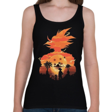 PRINTFASHION SonGoku holiday - Női atléta - Fekete női trikó