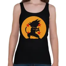 PRINTFASHION SonGoku - Női atléta - Fekete női trikó