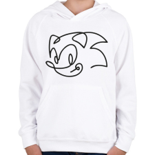 PRINTFASHION Sonic - Gyerek kapucnis pulóver - Fehér gyerek pulóver, kardigán