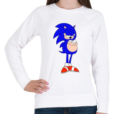 PRINTFASHION SonicGarfield - Női pulóver - Fehér női pulóver, kardigán