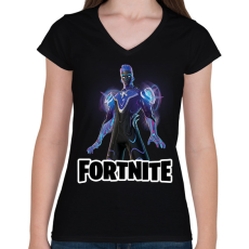 PRINTFASHION Sonor - fortnite - Női V-nyakú póló - Fekete