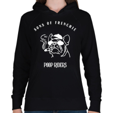 PRINTFASHION sonsoffrenchie2 - Női kapucnis pulóver - Fekete női pulóver, kardigán