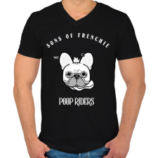PRINTFASHION SONSOFFRENCHIE - Férfi V-nyakú póló - Fekete férfi póló