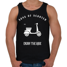 PRINTFASHION SONSOFSCOOTER - Férfi atléta - Fekete atléta, trikó