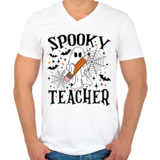 PRINTFASHION Sooky Teacher - Férfi V-nyakú póló - Fehér