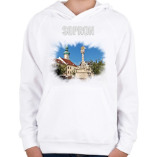 PRINTFASHION Sopron - Gyerek kapucnis pulóver - Fehér gyerek pulóver, kardigán