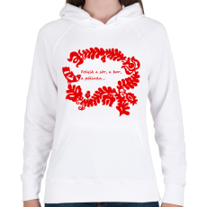 PRINTFASHION Sör bor pálinka páros minta #1 - Női kapucnis pulóver - Fehér