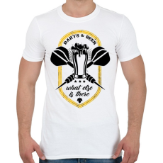 PRINTFASHION Sör és Darts - Férfi póló - Fehér