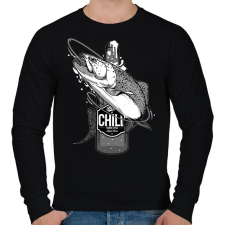 PRINTFASHION Sör és hal - Férfi pulóver - Fekete férfi pulóver, kardigán