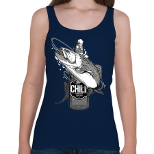 PRINTFASHION Sör és hal - Női atléta - Sötétkék női trikó