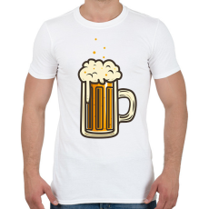 PRINTFASHION Sör - Férfi póló - Fehér