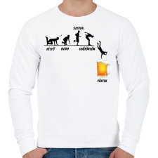 PRINTFASHION Sör hét - Férfi pulóver - Fehér férfi pulóver, kardigán