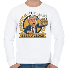 PRINTFASHION Sör-idő - Férfi pulóver - Fehér