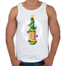 PRINTFASHION Sör karácsonyfa - Férfi atléta - Fehér