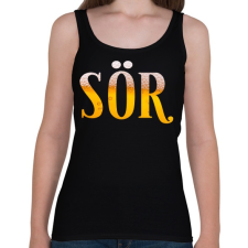 PRINTFASHION Sör - Női atléta - Fekete női trikó