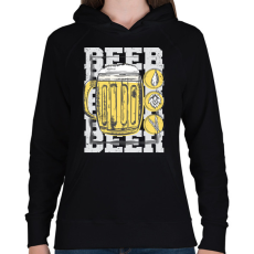 PRINTFASHION Sör - Női kapucnis pulóver - Fekete