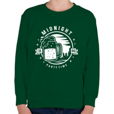 PRINTFASHION Sör Party - Gyerek pulóver - Sötétzöld