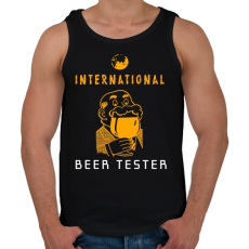 PRINTFASHION Sör tesztelő - Férfi atléta - Fekete