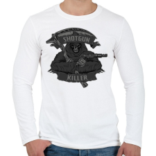 PRINTFASHION Sörétes gyilkos - Férfi hosszú ujjú póló - Fehér férfi póló