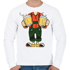 PRINTFASHION Sörimádó - Férfi pulóver - Fehér