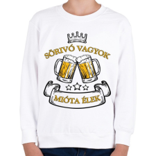 PRINTFASHION Sörivó - Gyerek pulóver - Fehér gyerek pulóver, kardigán