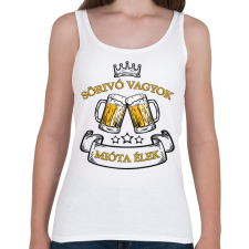 PRINTFASHION Sörivó - Női atléta - Fehér női trikó